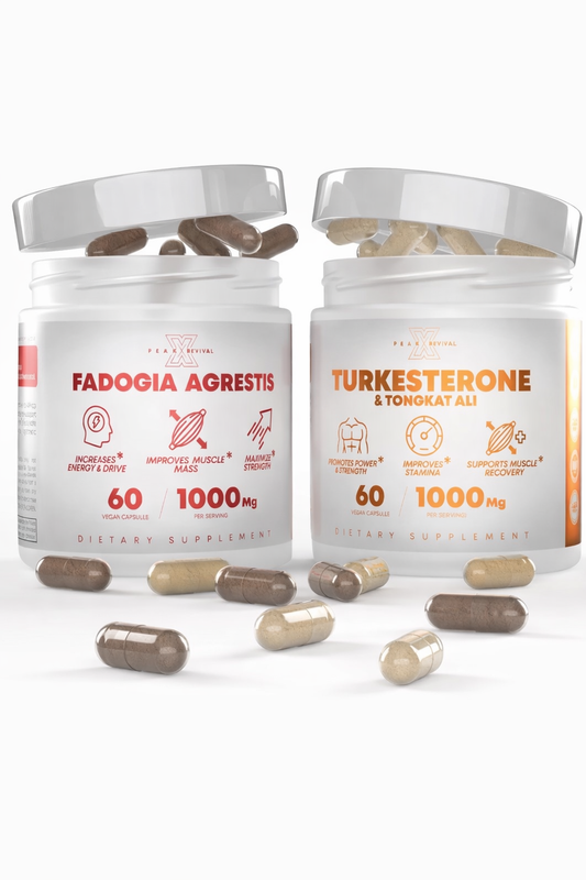 Turkesterone & Tongkat Ali Lean Muscle Growth & Recovery + Fadogia Agrestis Muscle Stack for Athletic Performance & Muscle Mass (60 Capsules)