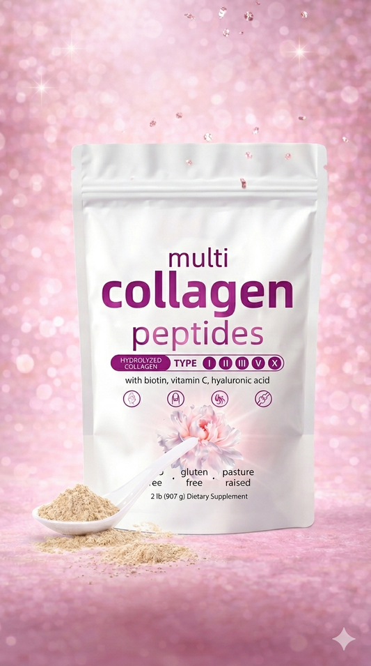 Hydrolyzed Collagen Peptides + Biotin, Vitamin C & Hyaluronic Acid – 1lb